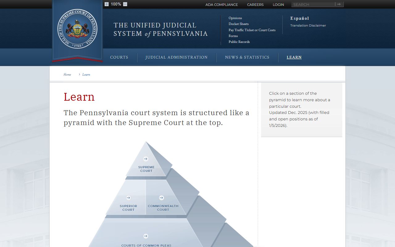 Fayette County court records Pennsylvania court descriptions