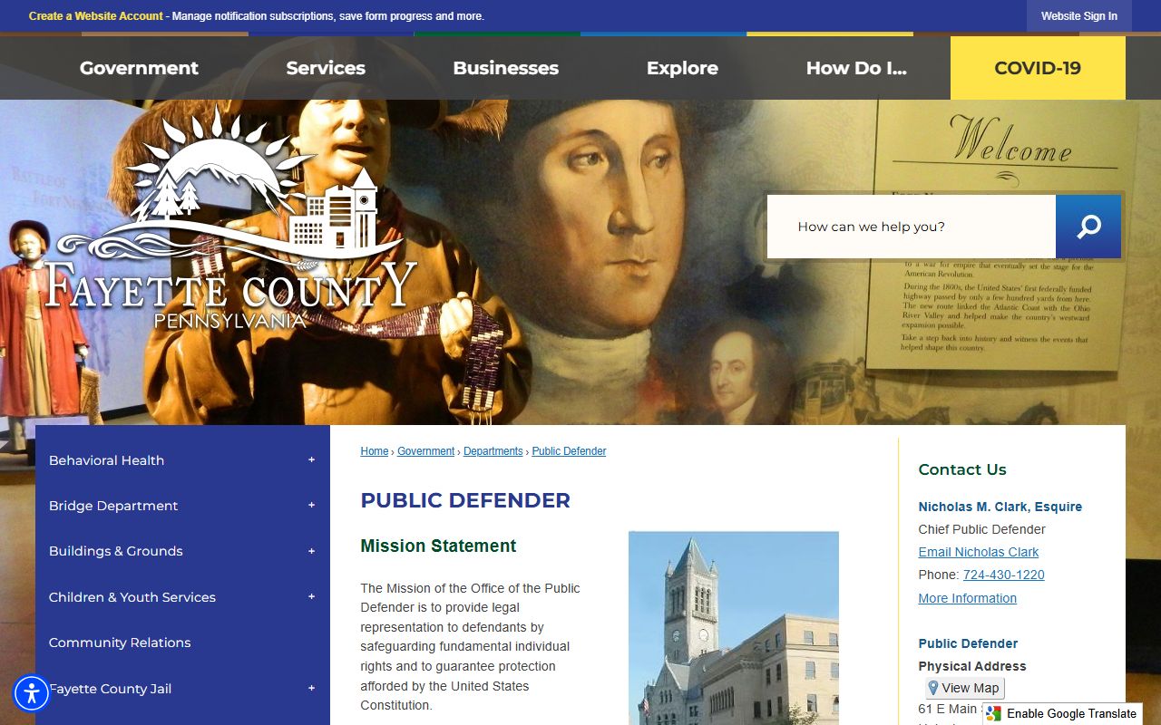 Fayette County criminal court records Public Defender